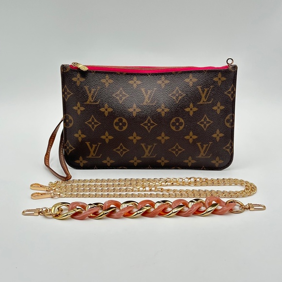 Authentic Lous Vuitton Monogram Neverfull GM Wristlet Crossbody - Picture 1 of 16
